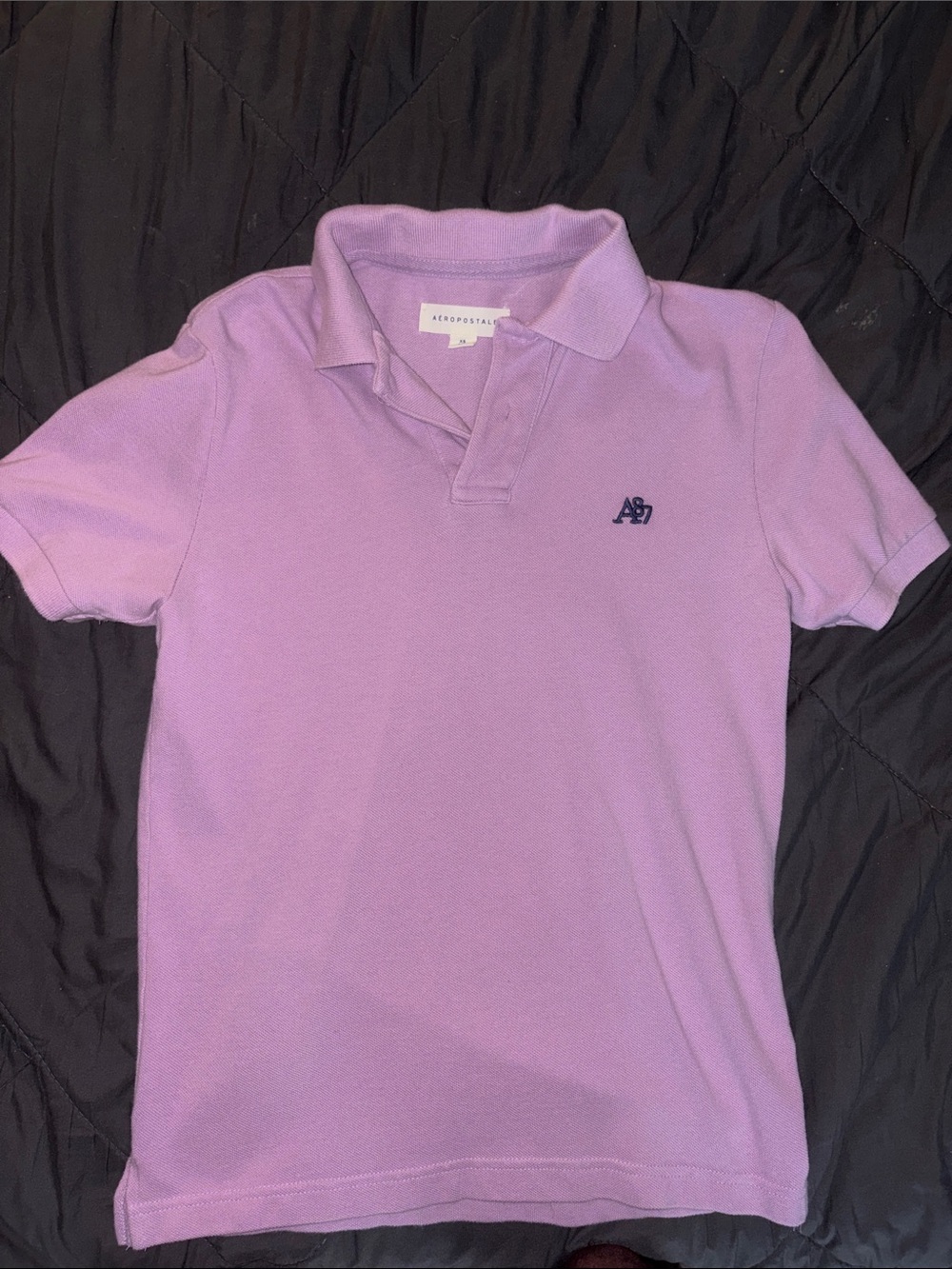 Aeropostale Men’s Lavender Polo Shirt with Navy Logo